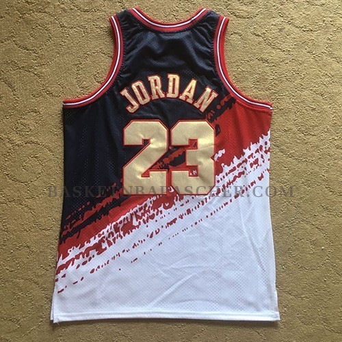 Maillot Chicago Bulls Michael Jordan Mitchell & Ness Noir Rouge